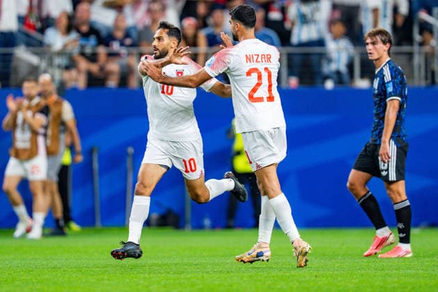 FIFA Fussball Weltmeisterschaft 2026, Gruppe J, Spiel 3, Jordan vs. Argentinien, 27.06.2026, Dallas Stadium Tor zum 1:2 durch Mousa Al Tamari (Jordan) *** 2026 FIFA World Cup, Group J, Match 3, Jordan vs. Argentina, June 27, 2026, Dallas Stadium; Goal to make it 1–2 by Mousa Al Tamari (Jordan) Copyright: xBahhoxKarax