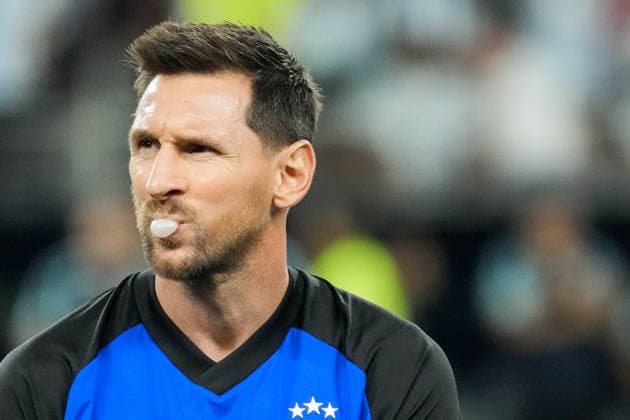 Lionel Messi of Argentina reacts during a FIFA Men’s World Cup 2026 Group Stage football match between Jordan and Argentina at Dallas Stadium, in Arlington on June 27th 2026 (Photo by Alexandra Fechete SPP)  Copyright: xAlexandraxFechete SPPx Sportspressphoto_SPR178719