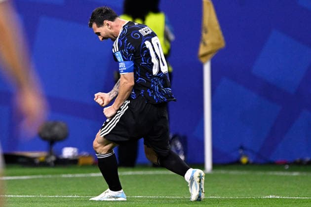 2026-06-28 Jordan v Argentina - Group J: FIFA World Cup, WM, Weltmeisterschaft, Fussball 2026 ARLINGTON, UNITED STATES - JUNE 28: Lionel Messi of Argentina celebrates after scoring the team s third goal during the Group J: FIFA World Cup 2026 match between Jordan and Argentina at Dallas Stadium on June 28, 2026 in Arlington, Texas. (Photo by Pablo Morano BSR Agency) Arlington United States Content not available for redistribution in The Netherlands directly or indirectly through any third parties. Copyright: xBSRxAgencyx