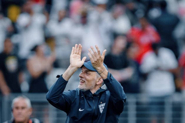 Panama vs England NOVA JERSEY, NJ - 27.06.2026: PANAMA VS ENGLAND - England manager Tuchel Thomas during the match between Panama and England, valid for the third round of the group stage of the 2026 World Cup, held at MetLife Stadium in New Jersey, United States. (Photo: Marcelo Machado de Melo Fotoarena) x2972927x  MarceloxMachadoxdexMelo
