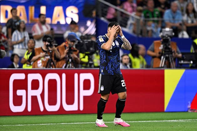 2026-06-28 Jordan v Argentina - Group J: FIFA World Cup, WM, Weltmeisterschaft, Fussball 2026 ARLINGTON, UNITED STATES - JUNE 28: Lautaro Martinez of Argentina looks dejected during the Group J: FIFA World Cup 2026 match between Jordan and Argentina at Dallas Stadium on June 28, 2026 in Arlington, Texas. (Photo by Pablo Morano BSR Agency) Arlington United States Content not available for redistribution in The Netherlands directly or indirectly through any third parties. Copyright: xBSRxAgencyx