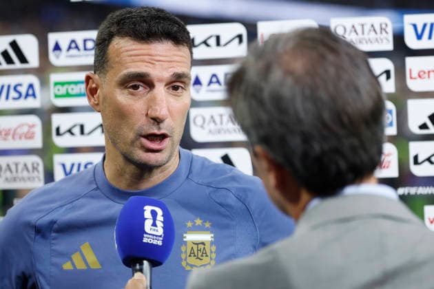 Lionel Scaloni head coach of Argentina reacts after the FIFA World Cup, WM, Weltmeisterschaft, Fussball 2026 Group J match between Jordan and Argentina at AT&T Stadium in Dallas, USA, 27 June 2026. FIFA World Cup 2026: Jordan - Argentina !ACHTUNG: NUR REDAKTIONELLE NUTZUNG!  Copyright: xMariscalx GR7446 20260628-55020733820_1