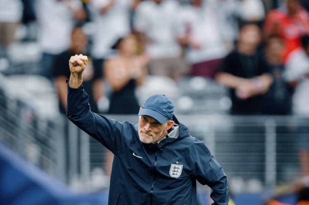 Panama vs England NOVA JERSEY, NJ - 27.06.2026: PANAMA VS ENGLAND - England manager Tuchel Thomas during the match between Panama and England, valid for the third round of the group stage of the 2026 World Cup, held at MetLife Stadium in New Jersey, United States. (Photo: Marcelo Machado de Melo Fotoarena) x2972960x  MarceloxMachadoxdexMelo