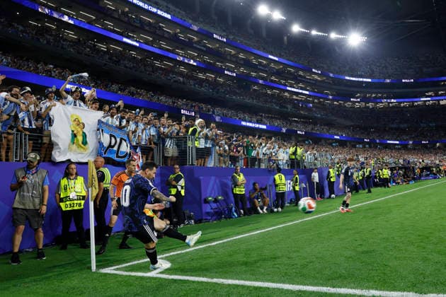 Lionel Messi of Argentina in action the FIFA World Cup, WM, Weltmeisterschaft, Fussball 2026 Group J match between Jordan and Argentina at AT&T Stadium in Dallas, USA, 27 June 2026. FIFA World Cup 2026: Jordan - Argentina !ACHTUNG: NUR REDAKTIONELLE NUTZUNG!  Copyright: xMariscalx GR7433 20260628-55020733850_1