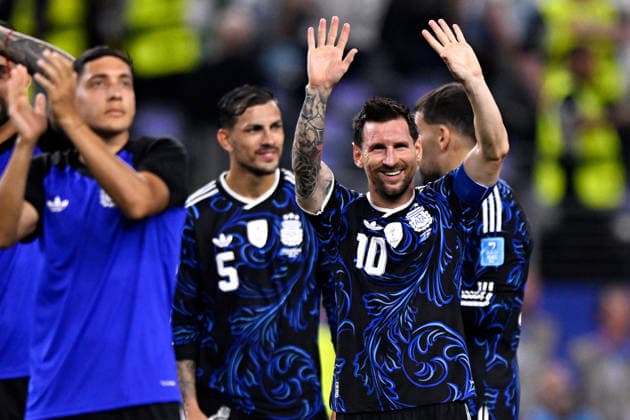 2026-06-28 Jordan v Argentina - Group J: FIFA World Cup, WM, Weltmeisterschaft, Fussball 2026 ARLINGTON, UNITED STATES - JUNE 28: Lionel Messi of Argentina during the Group J: FIFA World Cup 2026 match between Jordan and Argentina at Dallas Stadium on June 28, 2026 in Arlington, Texas. (Photo by Pablo Morano BSR Agency) Arlington United States Content not available for redistribution in The Netherlands directly or indirectly through any third parties. Copyright: xBSRxAgencyx