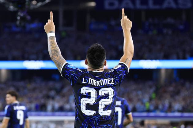 Lautaro Martinez of Argentina celebrate a goal during the FIFA World Cup, WM, Weltmeisterschaft, Fussball 2026 group stage match Jordan against Argentina at the AT&T Stadium in Arlington, United States, 27 June 2026. FIFA World Cup 2026 - Group J - Jordan - Argentina !ACHTUNG: NUR REDAKTIONELLE NUTZUNG!  Copyright: xCarlosxRamírezx GR7333 20260628-55020733858_1