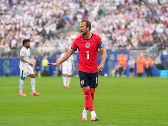Harry Kane (England, 9) gestikuliert. USA, FIFA Weltmeisterschaft, Panama vs England, East Rutherford, 27.06.2026 USA, FIFA Weltmeisterschaft, Panama vs England, East Rutherford, 27.06.2026 East Rutherford *** Harry Kane, England, 9, gesturing; USA, FIFA World Cup, Panama vs. England, East Rutherford, June 27, 2026; USA, FIFA World Cup, Panama vs. England, East Rutherford, June 27, 2026; East Rutherford Copyright: xEibner-Pressefoto ScottxColemanx EP_SCN
