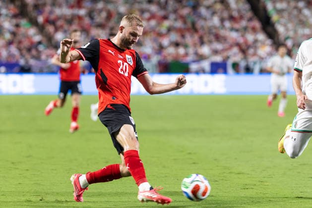 SOCCER - FIFA World Cup, WM, Weltmeisterschaft, Fussball 2026 KANSAS CITY,MISSOURI,USA,28.JUN.26 - SOCCER - FIFA World Cup 2026, group stage, Algeria vs Austria. Image shows Konrad Laimer (AUT).  GEPAxpictures xArminxRauthner