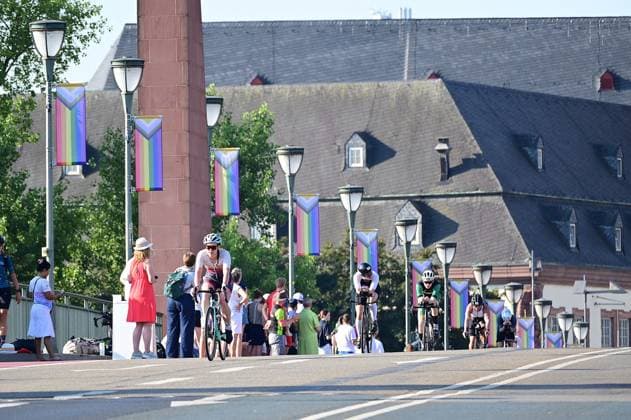 28.06.2026 xkhx Frankfurt am Main Mainova IRONMAN Frankfurt European Championship, EM, Europameisterschaft 2026 Laufen Impressionen an der Strecek *** June 28, 2026 xkhx Frankfurt am Main Mainova IRONMAN Frankfurt European Championship 2026 Running: Scenes from the Course