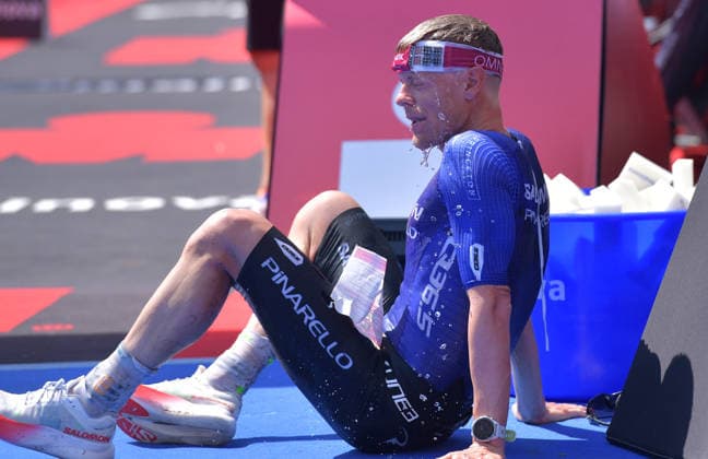 28.06.2026, xblx, Leichtathletik Ironman, Mainova IRONMAN European Championship, EM, Europameisterschaft Frankfurt 2026 v.l. Ziel, Casper Stornes (NOR) (DFL DFB REGULATIONS PROHIBIT ANY USE OF PHOTOGRAPHS as IMAGE SEQUENCES and or QUASI-VIDEO) Frankfurt *** June 28, 2026, xblx, Track and Field Ironman, Mainova IRONMAN European Championship Frankfurt 2026 v l Finish Line, Casper Stornes NOR DFL DFB REGULATIONS PROHIBIT ANY USE OF PHOTOGRAPHS as IMAGE SEQUENCES and or QUASI-VIDEO Frankfurt