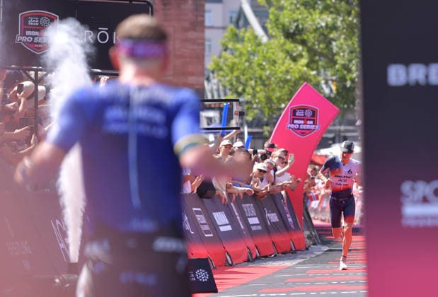 28.06.2026, xblx, Leichtathletik Ironman, Mainova IRONMAN European Championship, EM, Europameisterschaft Frankfurt 2026 v.l. Ziel, Casper Stornes (NOR), Gustav Iden (NOR) (DFL DFB REGULATIONS PROHIBIT ANY USE OF PHOTOGRAPHS as IMAGE SEQUENCES and or QUASI-VIDEO) Frankfurt *** June 28, 2026, xblx, Track and Field Ironman, Mainova IRONMAN European Championship Frankfurt 2026 v l Finish Line, Casper Stornes NOR, Gustav Iden NOR DFL DFB REGULATIONS PROHIBIT ANY USE OF PHOTOGRAPHS as IMAGE SEQUENCES and or QUASI-VIDEO Frankfurt