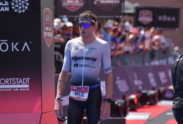 28.06.2026, xblx, Leichtathletik Ironman, Mainova IRONMAN European Championship, EM, Europameisterschaft Frankfurt 2026 v.l. Ziel, Paul Schuster (DEU) (DFL DFB REGULATIONS PROHIBIT ANY USE OF PHOTOGRAPHS as IMAGE SEQUENCES and or QUASI-VIDEO) Frankfurt *** June 28, 2026, xblx, Track and Field Ironman, Mainova IRONMAN European Championship Frankfurt 2026 v l Finish Line, Paul Schuster DEU DFL DFB REGULATIONS PROHIBIT ANY USE OF PHOTOGRAPHS as IMAGE SEQUENCES and or QUASI-VIDEO Frankfurt