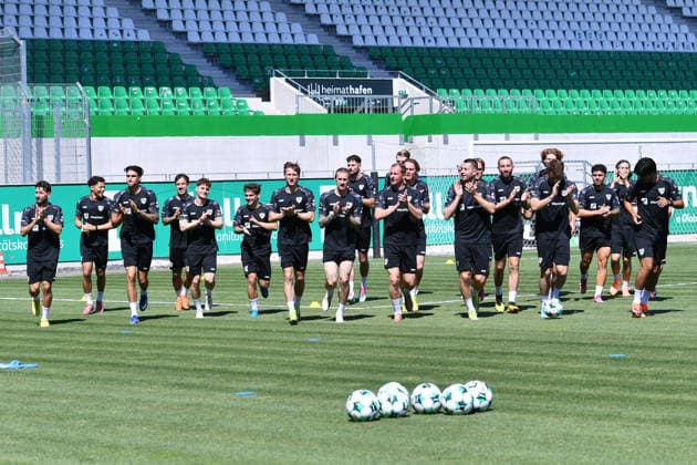 Football, 3rd Division, Preußen Münster, start of pre-season training