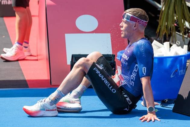 MAINOVA IRONMAN Frankfurt European Championship, EM, Europameisterschaft Triathlon mit den Disziplinen Schwimmen, Radfahren und Marathonlauf in Frankfurt am Main. Norweger Casper Stornes gewinnt in Frankfurt den EM-Titel. Frankfurt am Main Am Römer Hessen Deutschland *** MAINOVA IRONMAN Frankfurt European Championship Triathlon, featuring swimming, cycling, and a marathon, in Frankfurt am Main. Norway s Casper Stornes wins the European Championship title in Frankfurt. Frankfurt am Main, at the Römer, Hesse, Germany