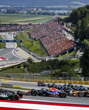 SPIELBERG - Max Verstappen (Red Bull Racing) goes through the corner in fifth place on the first lap of the Red Bull Ring race circuit during the Austrian Grand Prix. SEM VAN DER WAL ANP xVIxANPxSportx xxANPxIVx 562267990 originalFilename: 562267990.jpg