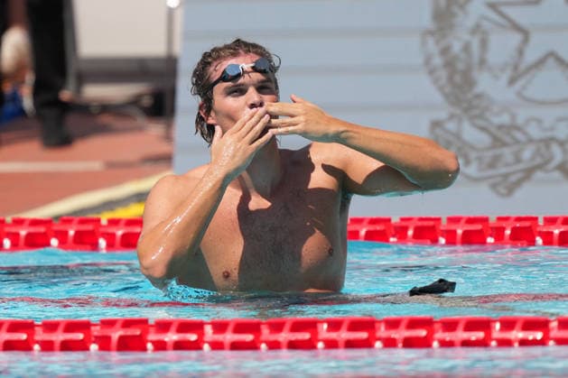 The last competition of Alessio Proietti Colonna of Italy, 200m Freestyle Men Heats, during the 62nd Settecolli swimming meeting at Stadio del Nuoto in Rome (Italy), June 28, 2026. antoniettaxbaldassarre