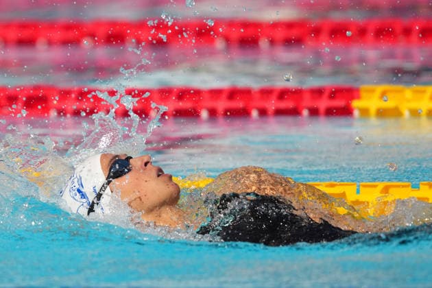 Anna Conti of Italy, 200m Backstroke Women Heats, during the 62nd Settecolli swimming meeting at Stadio del Nuoto in Rome (Italy), June 28, 2026. antoniettaxbaldassarre
