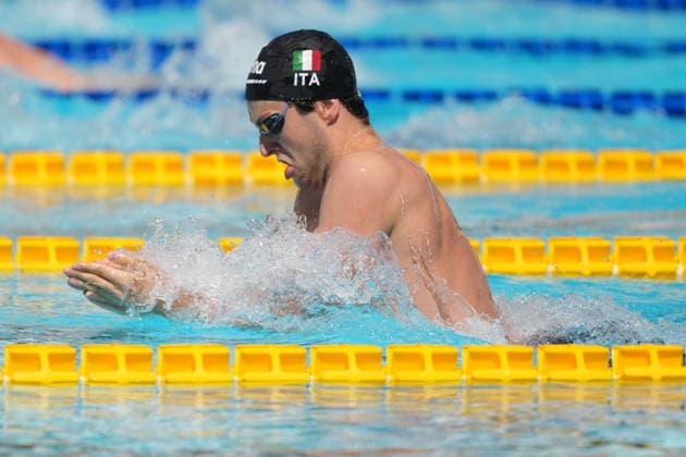 Christian Mantegazza of Italy, 200m Breaststroke Men Heats, during the 62nd Settecolli swimming meeting at Stadio del Nuoto in Rome (Italy), June 28, 2026. antoniettaxbaldassarre
