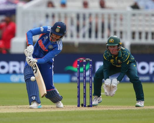 LONDON, ENGLAND - JUNE 28: Smriti Mandhana of India bats during the ICC Women s T20 World Cup match between Australia and India at Lord s Cricket Ground on June 28, 2026 in London, England.  Copyright: xJayxPatel SPPx Sportspressphoto_SPR179290