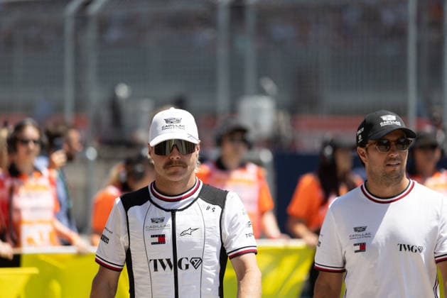 F1 Rolex Austrian Grand Prix - Pilots (77) Valtteri Bottas (FIN) and (11) Sergio Perez (MEX) - Cadillac Formula 1 Team - Cadillac - Ferrari during the Austrian Grand Prix in Spielberg, Austria on June 28, 2026. Photo by Alessio De Marco ABACAPRESS.COM Spielberg Austria  Copyright: xDexMarcoxAlessio ABACAx