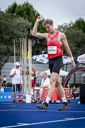 RATINGEN, GERMANY - JUNE 28, 2026 : Moritz Bartko (GER Germany) competing in the javelin during the Multisport Event at Stadion Ratingen on June 28, 2026 in Ratingen, Germany. Nordrhein-Westfalen Germany Copyright: xLeahxKohringx