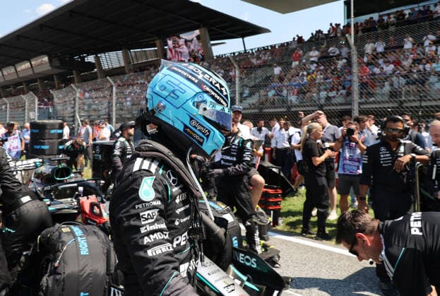 28.06.2026, Red Bull Ring, Spielberg, Formel 1 Großer Preis von Österreich 2026 , im Bild George Russell (GBR), Mercedes-AMG Petronas Formula One Team (Photo by Alessandro Martellotta Hasan Bratic DeFodi Images) - *** June 28, 2026, Red Bull Ring, Spielberg, 2026 Formula 1 Austrian Grand Prix; pictured: George Russell (GBR), Mercedes AMG Petronas Formula One Team. Photo by Alessandro Martellotta, Hasan Bratic, DeFodi Images
