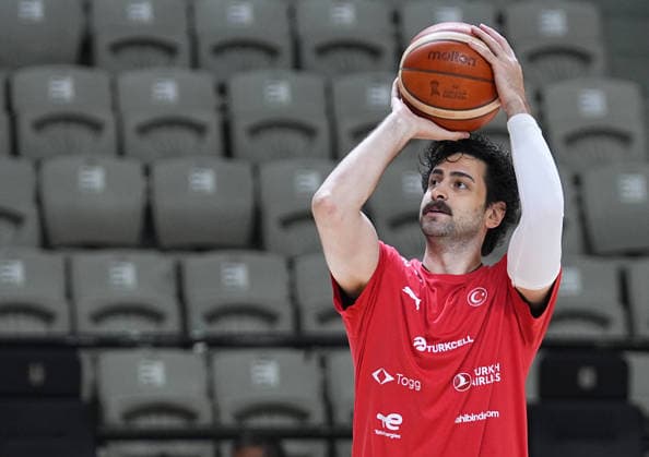 Turkish National Basketball Team training session ahead of FIBA World Cup Qualifiers ISTANBUL, TURKIYE - JUNE 28: National player Furkan Korkmaz is seen during a training session of the Turkish National Men s Basketball Team under the management of head coach Ergin Ataman ahead of their upcoming matches against Bosnia and Herzegovina, and Switzerland for the 2027 FIBA Basketball World Cup European Qualifiers, at Besiktas GAIN Sports Complex in Istanbul, Turkiye on June 28, 2026. The first 10 minutes of the practice session, which included passing and warm-up drills, were open to the press. Esra Bilgin Anadolu Istanbul Turkey. Editorial use only. Please get in touch for any other usage.  Copyright: x2026xAnadoluxEsraxBilginx