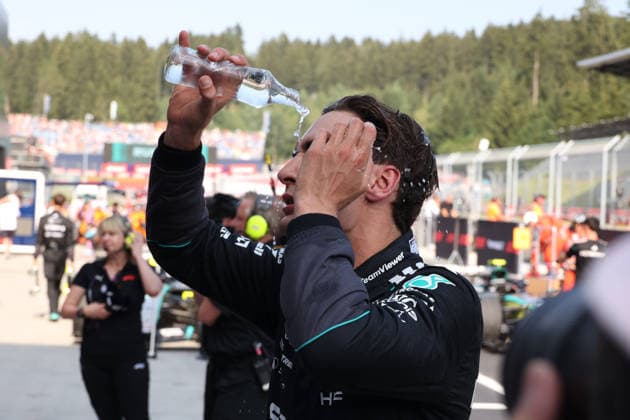28.06.2026, Red Bull Ring, Spielberg, Formel 1 Großer Preis von Österreich 2026 , im Bild Sieger George Russell (GBR), Mercedes-AMG Petronas Formula One Team (Photo by Alessandro Martellotta Hasan Bratic DeFodi Images) - *** June 28, 2026, Red Bull Ring, Spielberg, 2026 Formula 1 Austrian Grand Prix; pictured: winner George Russell (GBR), Mercedes AMG Petronas Formula One Team. Photo by Alessandro Martellotta, Hasan Bratic, DeFodi Images