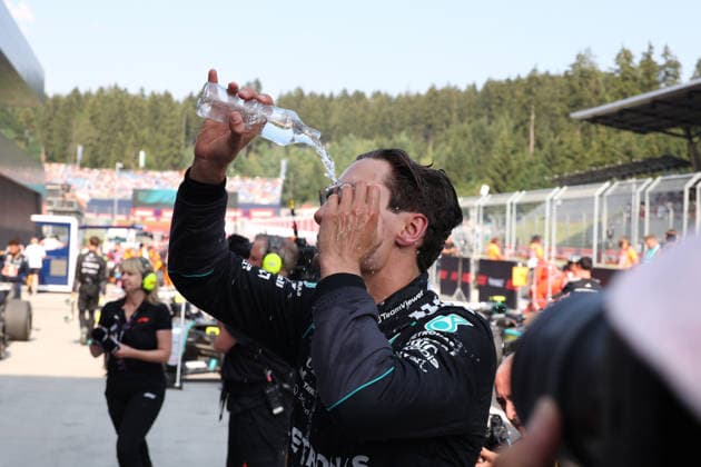 28.06.2026, Red Bull Ring, Spielberg, Formel 1 Großer Preis von Österreich 2026 , im Bild Sieger George Russell (GBR), Mercedes-AMG Petronas Formula One Team (Photo by Alessandro Martellotta Hasan Bratic DeFodi Images) - *** June 28, 2026, Red Bull Ring, Spielberg, 2026 Formula 1 Austrian Grand Prix; pictured: winner George Russell (GBR), Mercedes AMG Petronas Formula One Team. Photo by Alessandro Martellotta, Hasan Bratic, DeFodi Images