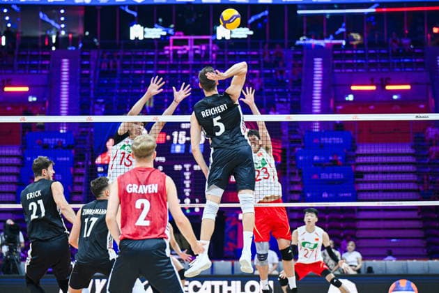 Gliwice 28.06.2026. Volleyball Men s Volleyball Nations League season 2026 match between China and Germany in Gliwice, Poland. --- Siatkowka Liga Narodow sezon 2026 mecz: Chiny - Niemcy. Persons shown: Moritz Reichert Fot. Antoni Dec Arena Akcji NEWSPIX.PL --- newspix.pl 