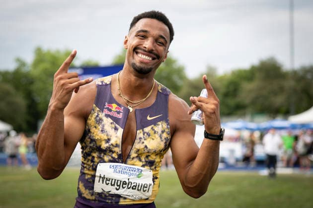 RATINGEN, GERMANY - JUNE 28, 2026 : Leo Neugebauer (GER Germany), overall decathlon winner with 8573 pts. during the Multisport Event at Stadion Ratingen on June 28, 2026 in Ratingen, Germany. Nordrhein-Westfalen Germany Copyright: xAxelxKohringx