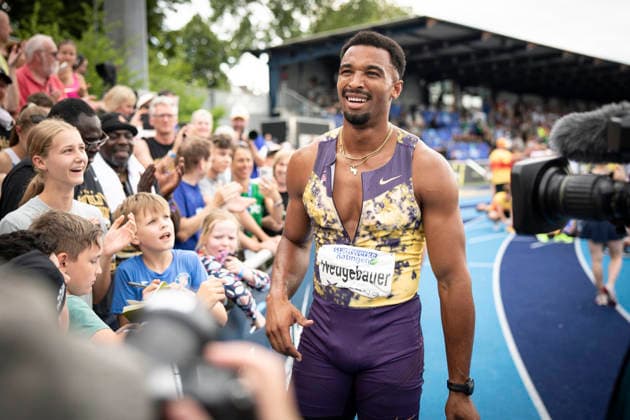 RATINGEN, GERMANY - JUNE 28, 2026 : Leo Neugebauer (GER Germany), overall winner of the decathlon (8573 pts.) during the Multisport Event at Stadion Ratingen on June 28, 2026 in Ratingen, Germany. Nordrhein-Westfalen Germany Copyright: xAxelxKohringx