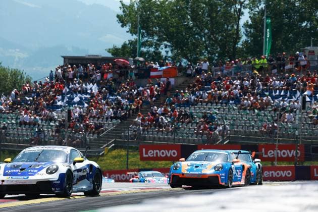 6 Alexander Tauscher (DEU, Proton Competition), 20 Filip Ugran (ROU, Ombra Racing), Porsche Mobil 1 Supercup at Red Bull Ring on June 28, 2026 in Spielberg, Austria. (Photo by HOCH ZWEI) Spielberg Austria *** 6 Alexander Tauscher (GER), Proton Competition, 20 Filip Ugran (ROU), Ombra Racing, Porsche Mobil 1 Supercup at the Red Bull Ring on June 28, 2026, in Spielberg, Austria. Photo by HOCH ZWEI, Spielberg, Austria