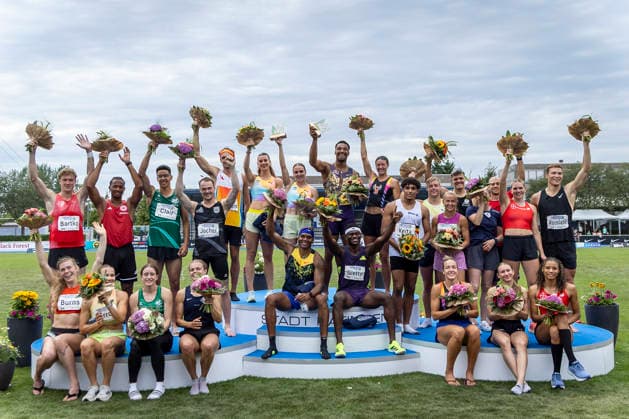 RATINGEN, GERMANY - JUNE 28, 2026 : The competitors of the Multisport Event at Stadion Ratingen on June 28, 2026 in Ratingen, Germany. Nordrhein-Westfalen Germany Copyright: xLeahxKohringx
