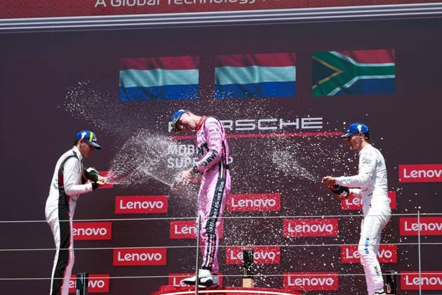 12 Flynt Schuring (NLD, Schumacher CLRT), 1 Robert de Haan (NLD, BWT Lechner Racing), 4 Keagan Masters (ZAF, Proton Competition), Porsche Mobil 1 Supercup at Red Bull Ring on June 28, 2026 in Spielberg, Austria. (Photo by HOCH ZWEI) Spielberg Austria *** 12 Flynt Schuring (NLD), Schumacher (CLRT), 1 Robert de Haan (NLD), BWT Lechner Racing, 4 Keagan Masters (ZAF), Proton Competition, Porsche Mobil 1 Supercup at the Red Bull Ring on June 28, 2026, in Spielberg, Austria. Photo by HOCH ZWEI, Spielberg, Austria