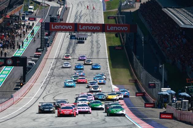 Start, 7 Andrea Bristot (ITA, Dinamic Motorsport), 16 Paul Cauhaupe (FRA, Martinet by Almeras), 2 Marcus Amand (FIN, BWT Lechner Racing), Porsche Mobil 1 Supercup at Red Bull Ring on June 28, 2026 in Spielberg, Austria. (Photo by HOCH ZWEI) Spielberg Austria *** Start, 7 Andrea Bristot ITA, Dinamic Motorsport, 16 Paul Cauhaupe FRA, Martinet by Almeras, 2 Marcus Amand FIN, BWT Lechner Racing, Porsche Mobil 1 Supercup at the Red Bull Ring on June 28, 2026, in Spielberg, Austria. Photo by HOCH ZWEI, Spielberg, Austria
