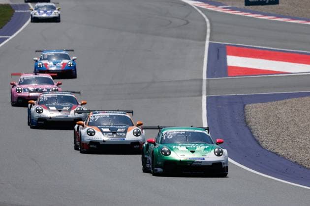 16 Paul Cauhaupe (FRA, Martinet by Almeras), 27 Matheus Ferreira (BRA, Team GP Elite), Porsche Mobil 1 Supercup at Red Bull Ring on June 28, 2026 in Spielberg, Austria. (Photo by HOCH ZWEI) Spielberg Austria *** 16 Paul Cauhaupe (FRA), Martinet by Almeras; 27 Matheus Ferreira (BRA), Team GP Elite; Porsche Mobil 1 Supercup at the Red Bull Ring on June 28, 2026, in Spielberg, Austria. Photo by HOCH ZWEI, Spielberg, Austria