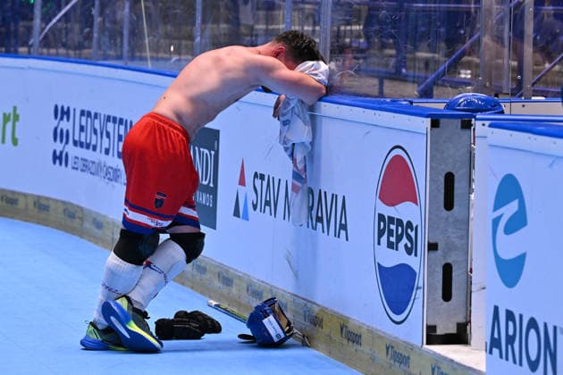 The Men s World Ball Hockey Championship Final: Czech Republic vs. USA, Ostravar Arena, Ostrava, June 28, 2026. Matyas Blaha of the Czech Republic after the game. (CTKxPhoto JaroslavxOzana) CTKPhotoP2026062805767  CTKPhotoP2026062805767