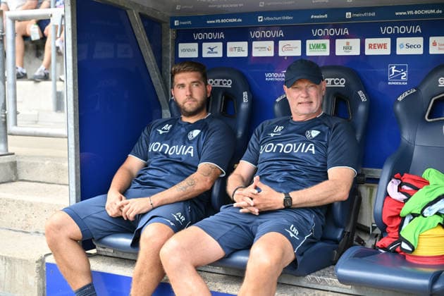 Trainer Uwe Rösler (VfL Bochum), Co Trainer Alessandro Riedle (VfL Bochum), v.re. 28.06.2026, Fussball 2. Bundesliga, Saison 2026 2027, Testspiel, VfL Bochum - Vonovia Allstars Bochum Vonovia Ruhrstadion Nordrhein Westfalen Deutschland *** Head Coach Uwe Rösler, VfL Bochum; Assistant Coach Alessandro Riedle, VfL Bochum; June 28, 2026, Soccer, 2. Bundesliga, 2026–2027 season, friendly match, VfL Bochum vs. Vonovia Allstars, Bochum, Vonovia Ruhrstadion, North Rhine-Westphalia, Germany Team2