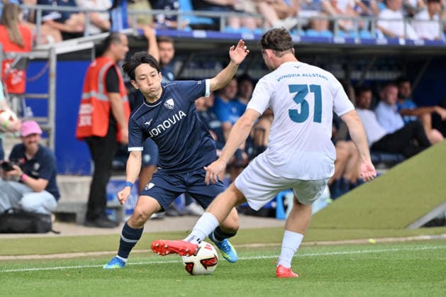Koji Miyoshi (VfL Bochum), li. 28.06.2026, Fussball 2. Bundesliga, Saison 2026 2027, Testspiel, VfL Bochum - Vonovia Allstars Bochum Vonovia Ruhrstadion Nordrhein Westfalen Deutschland *** Koji Miyoshi, VfL Bochum, June 28, 2026, Soccer, 2. Bundesliga, 2026–2027 season, Friendly Match, VfL Bochum vs. Vonovia Allstars, Bochum, Vonovia Ruhrstadion, North Rhine-Westphalia, Germany Team2