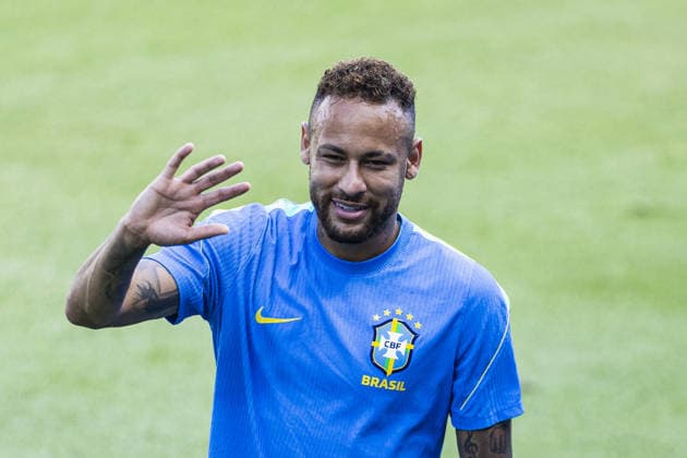 Neymar of Brazil gestures during the Brazil training session during the FIFA World Cup, WM, Weltmeisterschaft, Fussball 2026 at Houston Dash and Dynamo Stadium on June 28th,2026 (Photo by Joao Bravo Sports Press Photo)  Copyright: xJoaoxBravo SportsxPressxPhotox Sportspressphoto_SPR179470