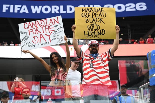 South Africa v Canada - FIFA World Cup, WM, Weltmeisterschaft, Fussball 2026 - Round of 32 INGLEWOOD, CALIFORNIA - JUNE 28: Fans show their support prior the 2026 FIFA World Cup Round of 32 match between South Africa and Canada at Los Angeles Stadium (SoFi Stadium) in Inglewood, California, United States on June 28, 2026. Tayfun Coskun Anadolu California United States. Editorial use only. Please get in touch for any other usage.  Copyright: x2026xAnadoluxTayfunxCoskunx