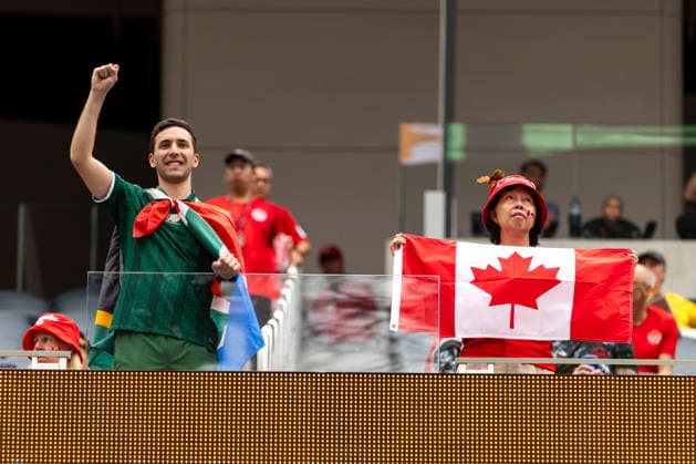 June 28, 2026, Los Angeles, California, USA: Fans are seen before the FIFA World Cup, WM, Weltmeisterschaft, Fussball Round of 32 soccer match between Canada and South Africa in Inglewood, Calif., Sunday, June 28, 2026. World Cup 2026: Canada Vs South Africa  - ZUMAc68_ 20260628_zaf_c68_016 Copyright: xRingoxChiux