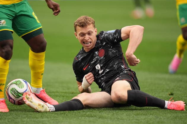 FIFA World Cup, WM, Weltmeisterschaft, Fussball 2026 - Round of 32 - South Africa vs Canada Alistair Johnston of Canada in action during the FIFA World Cup 2026 Round of 32 match South Africa against Canada, in Los Angeles, USA, 28 June 2026. LOS ANGELES United States  Copyright: xSCOTTxSTRAZZANTEx