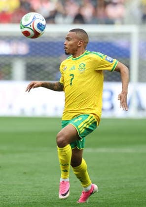 RECORD DATE NOT STATED FIFA World Cup, WM, Weltmeisterschaft, Fussball 2026 - Round of 32 - South Africa vs Canada Oswin Appollis of South Africa in action during the FIFA World Cup 2026 Round of 32 match South Africa against Canada, in Los Angeles, USA, 28 June 2026. LOS ANGELES United States  Copyright: xCHRISTOPERxTORRESx