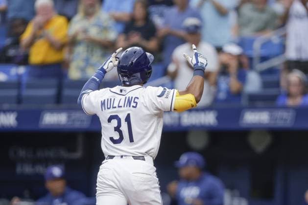 June 28, 2026, St. Petersburg, Florida, USA: Tampa Bay Rays center fielder Cedric Mullins (31) celebrates after hitting a home run in the second inning against the Arizona Diamondbacks on Sunday, June 28, 2026 in St. Petersburg. St. Petersburg USA - ZUMAs70_ 0860238194st Copyright: xLuisxSantanax