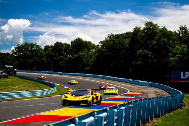 AUTO - 6 HOURS OF THE GLEN 2026 03 GARCIA Antonio (esp), SIMS Alexander (gbr), Corvette Racing by Pratt Miller Motorsports, Chevrolet Corvette Z06 GT3.R, action during the Six Hours of the Glen 2026, 6th round of the 2026 IMSA WeatherTech SportsCar Championship, from June 26 to 28 on the Watkins Glen International in Watkins Glen, New York, United States of America - Watkins GlenUnited States  Copyright: xFabrizioxBoldonix