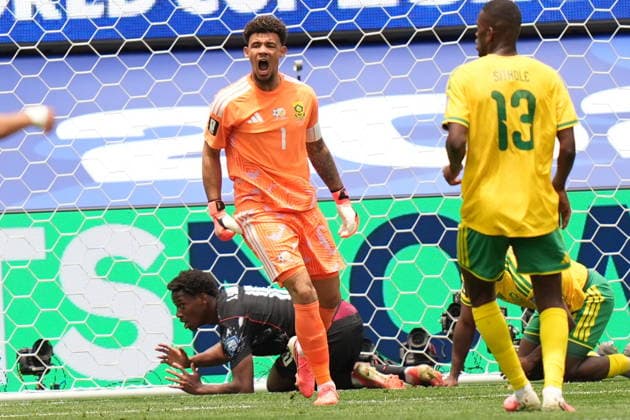 FIFA World Cup, WM, Weltmeisterschaft, Fussball 2026 - Round of 32 - South Africa vs Canada g Goalkeeper Ronwen Williams of South Africa reacts during the FIFA World Cup 2026 Round of 32 match South Africa against Canada, in Los Angeles, USA, 28 June 2026. LOS ANGELES United States  Copyright: xSCOTTxSTRAZZANTEx