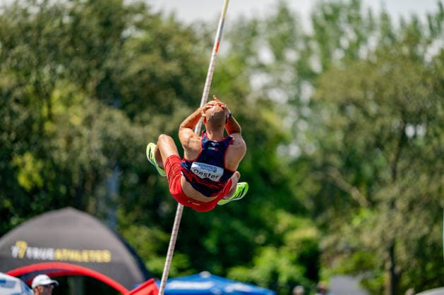 Ratingen, 28.06.2026, Leichathletik, Mehrkampf, Zehnkampf Dario Dester (Italy) beim Stabhochsprung *** Ratingen, June 28, 2026, Track and Field, Combined Events, Decathlon: Dario Dester of Italy in the pole vault