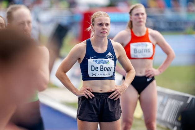 Ratingen, 28.06.2026, Leichathletik, Mehrkampf, Siebenkampf Paula de Boer (GER, MTV Lübeck)) vor dem abschließenden 800m-Lauf *** Ratingen, June 28, 2026, Track and Field, Combined Events, Heptathlon: Paula de Boer (GER), MTV Lübeck, before the final 800-meter run